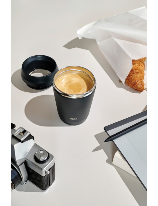 Petit mug Topl en acier recyclé à couvercle 360° personnalisable