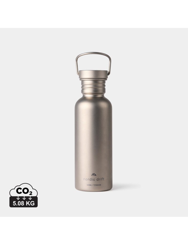 Gourde 600ml ultra légère titane Nordic Drift Trail personnalisable