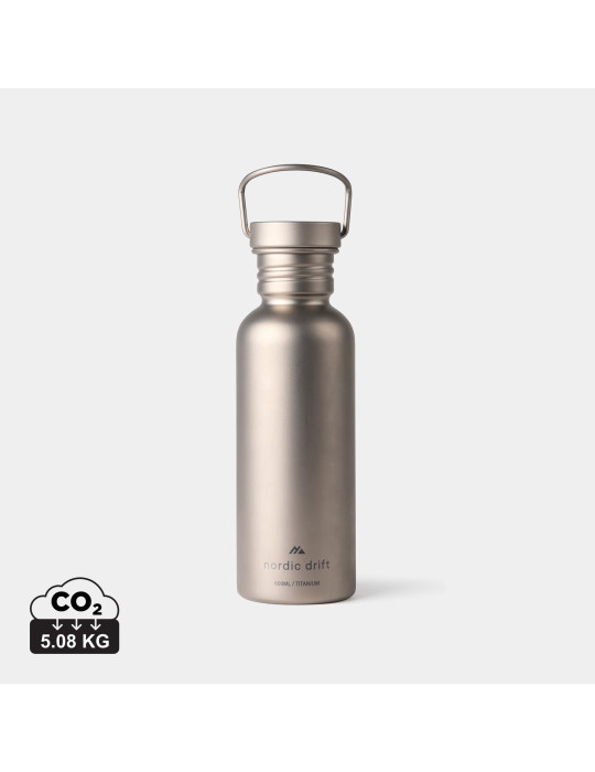 Gourde 600ml ultra légère titane Nordic Drift Trail personnalisable