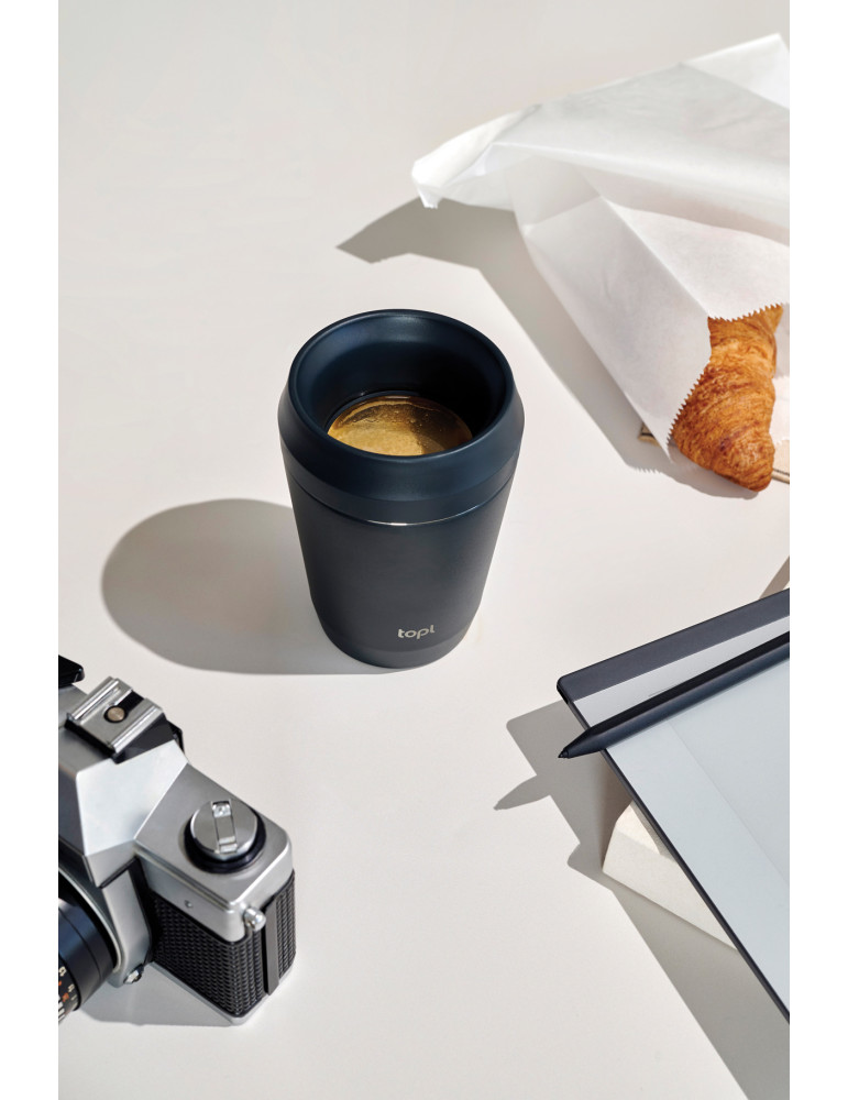 Petit mug Topl en acier recyclé à couvercle 360° personnalisable