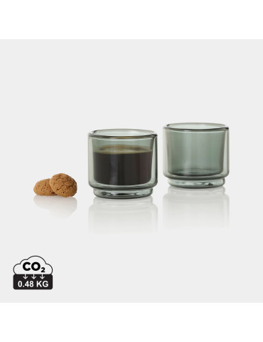 Deux tasses expresso AdHoc Impact 45 ml double paroi personnalisable
