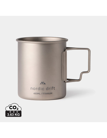 Tasse 450 ml ultra légère en titane Nordic Drift Trail personnalisable