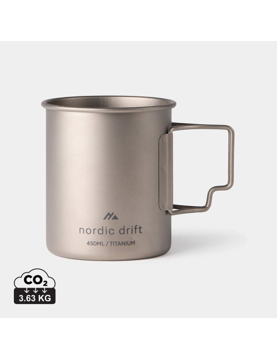 Tasse 450 ml ultra légère en titane Nordic Drift Trail personnalisable