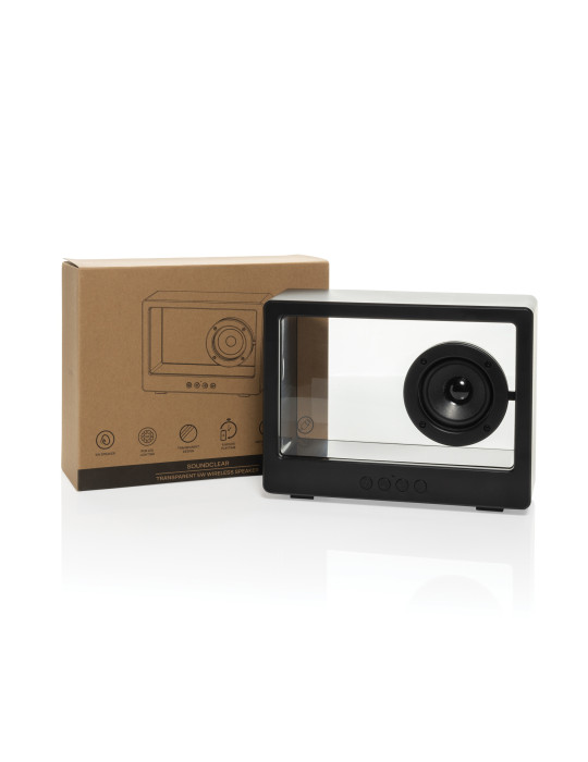 Enceinte Soundclear 5 W translucide avec RGB personnalisable