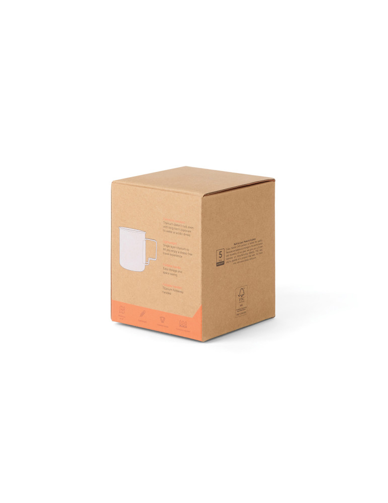 Tasse 450 ml ultra légère en titane Nordic Drift Trail personnalisable
