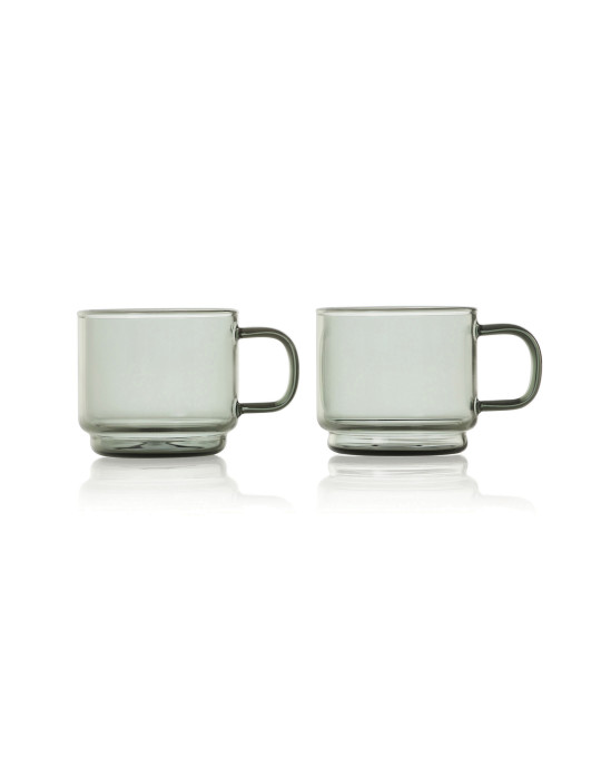 Deux tasses expresso AdHoc Impact 70 ml en verre personnalisable