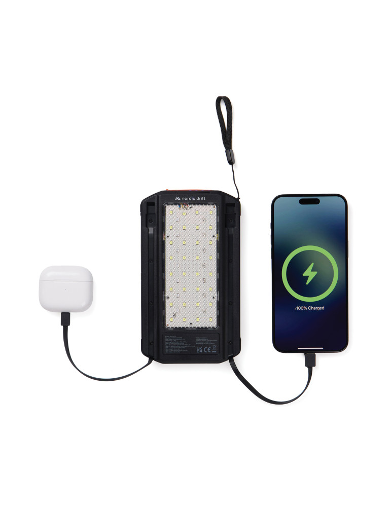 Batterie externe solaire 10.000mAh Nordic Drift Titan personnalisable