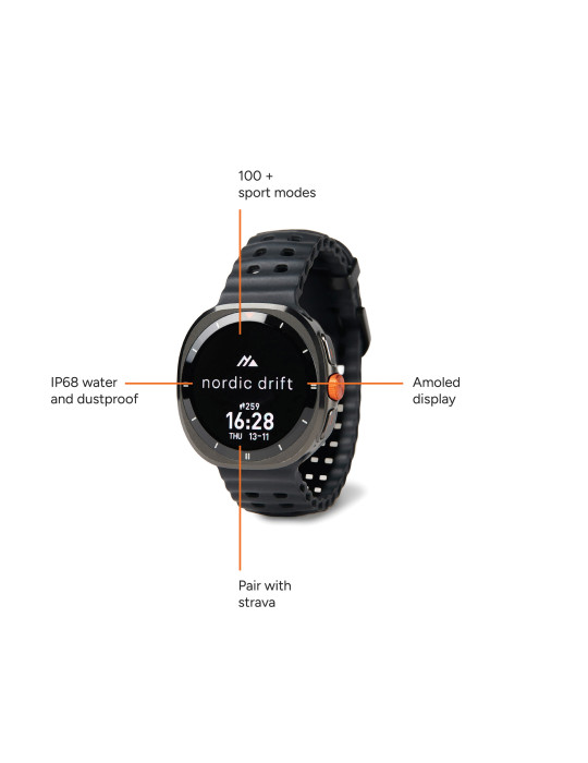 Montre connectée Nordic Drift Titan personnalisable