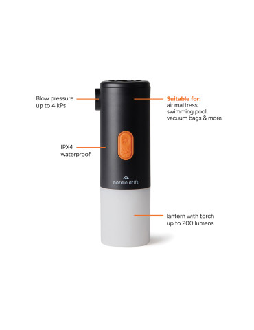 Lampe de camping avec pompe à air Nordic Drift Titan personnalisable 2