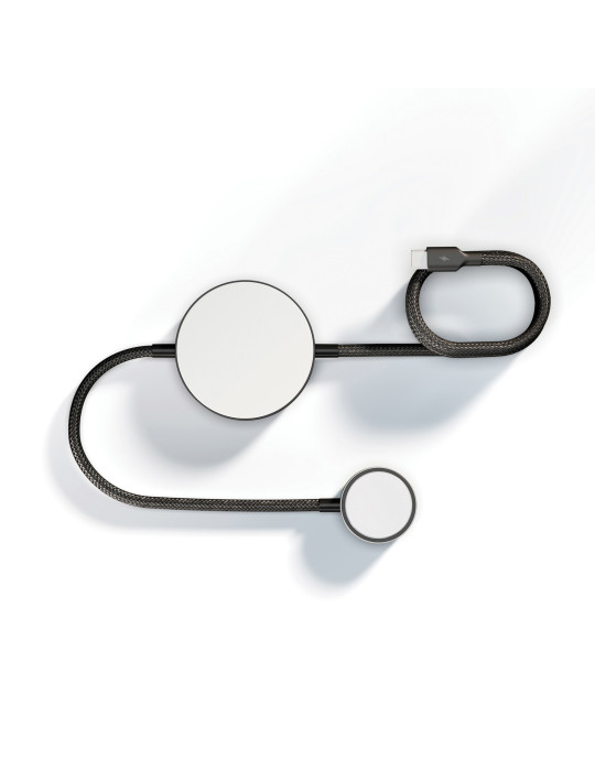 Chargeur ZENS Pro 2 Qi2 avec module Apple Watch personnalisable
