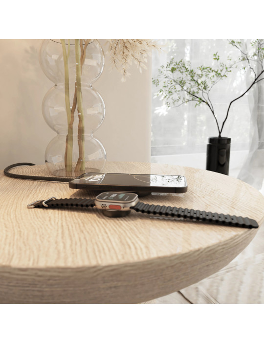 Chargeur ZENS Pro 2 Qi2 avec module Apple Watch personnalisable