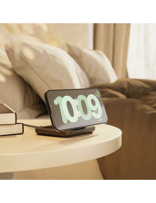 Chargeur de chevet ZENS magnétique Qi2 avec adaptateur personnalisable