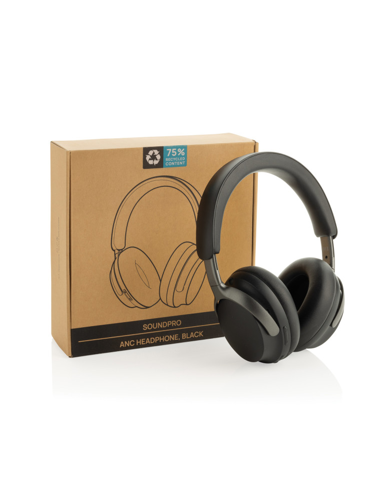 Casque pliable Soundpro ANC en ABS recyclé personnalisable