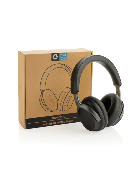 Casque pliable Soundpro ANC en ABS recyclé personnalisable