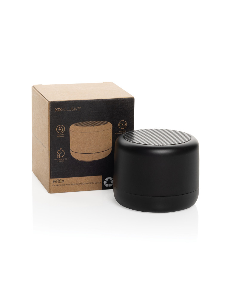 Enceinte Peblo 3 W à batterie amovible personnalisable