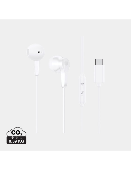 Écouteurs filaires USB-C Hartford Urban Vitamin personnalisables