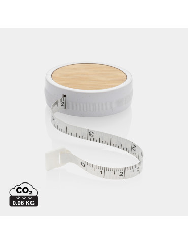 Mètre ruban de tailleur en plastique recyclé RCS et bambou personnalisable