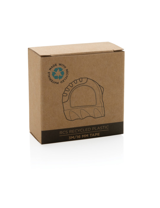 Mètre ruban 3M/16 mm en plastique recyclé RCS personnalisable
