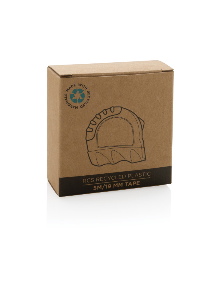 Mètre ruban 5M/19 mm en plastique recyclé RCS personnalisable