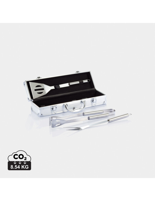 Coffret barbecue 3 accessoires en inox personnalisable