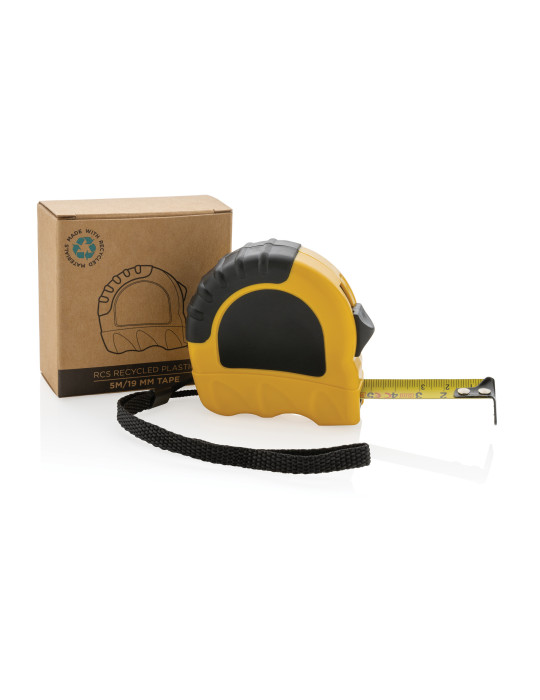 Mètre ruban 5M/19 mm en plastique recyclé RCS personnalisable