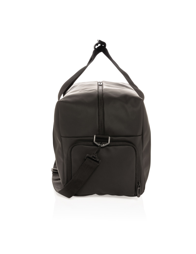 Sac week-end en PU doux à poche chaussures personnalisable