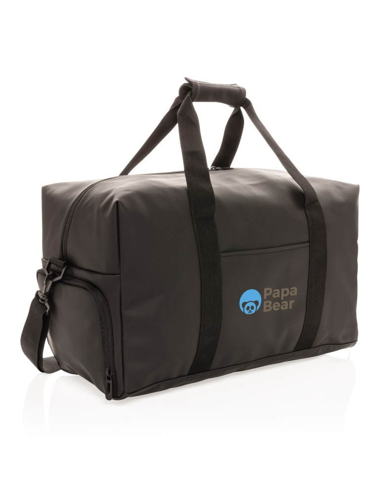 Sac week-end en PU doux à poche chaussures personnalisable