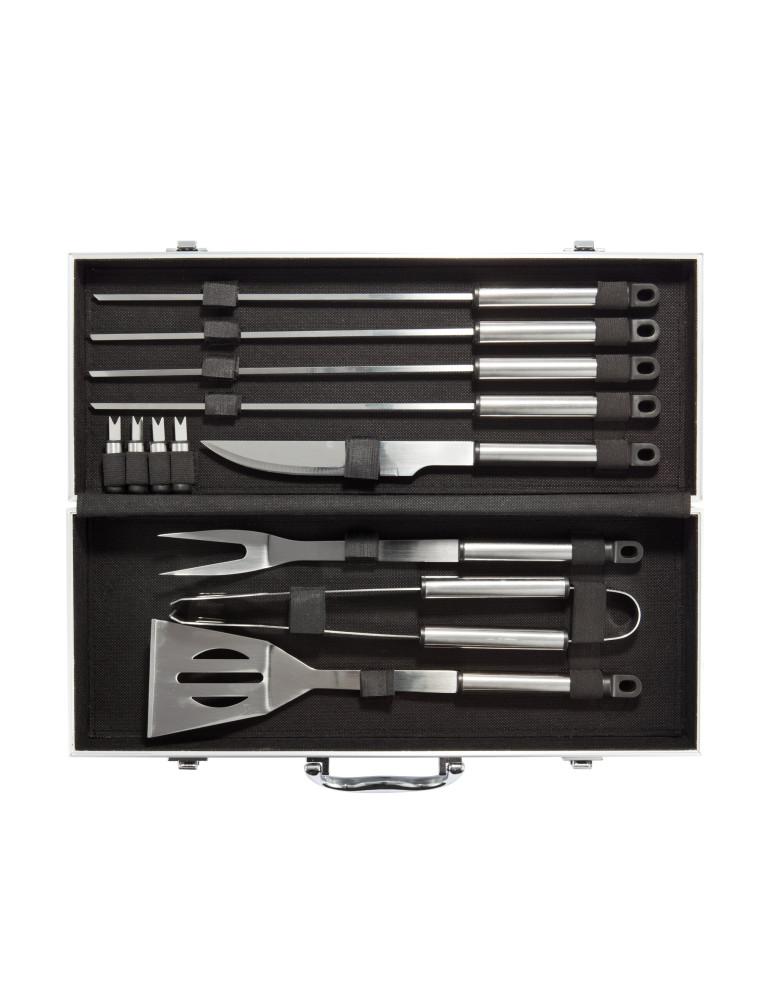Coffret barbecue 12 accessoires en inox personnalisable
