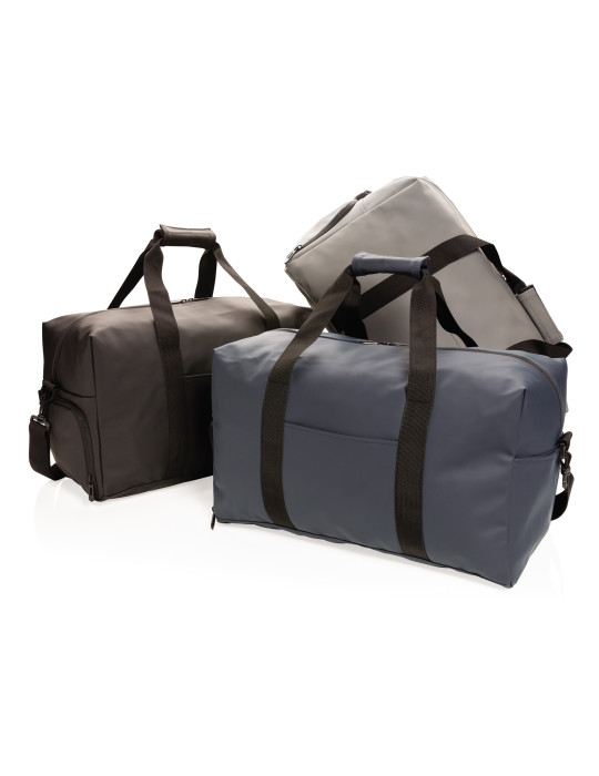 Sac week-end en PU doux à poche chaussures personnalisable
