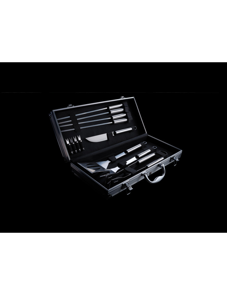 Coffret barbecue 12 accessoires en inox personnalisable
