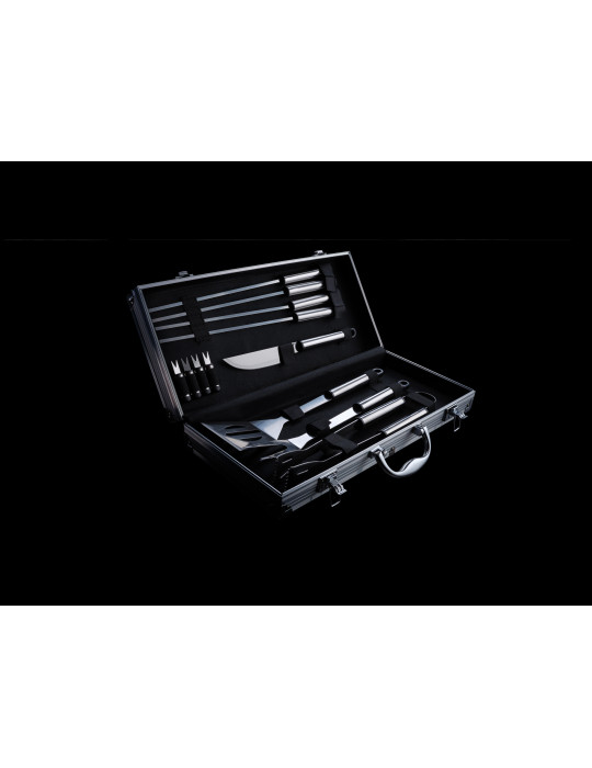 Coffret barbecue 12 accessoires en inox personnalisable