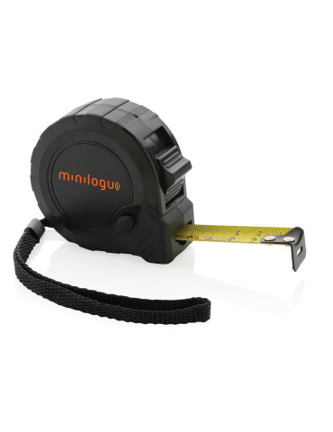 Mètre 5M/19mm en plastique recyclé RCS avec bouton d'arrêt personnalisable 2