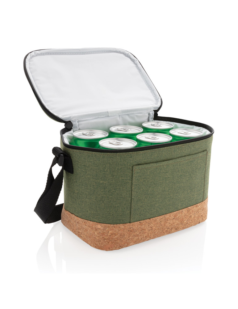 Sac isotherme 6 canettes avec détail liège personnalisable