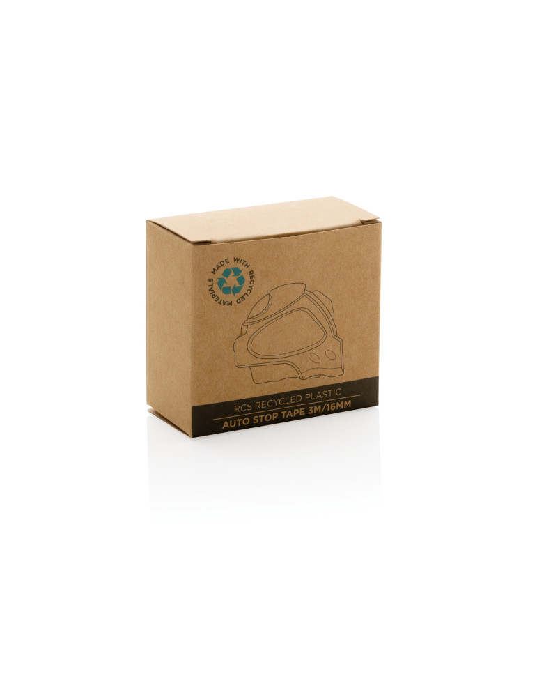 Mètre ruban Auto stop 3M/16mm en plastique recyclé RCS personnalisable