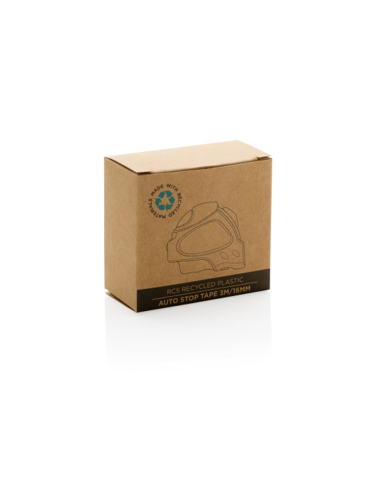 Mètre ruban Auto stop 3M/16mm en plastique recyclé RCS personnalisable