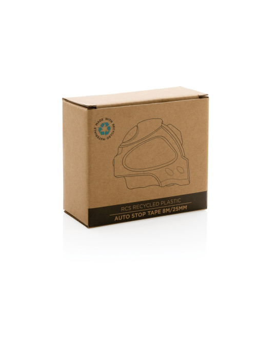 Mètre Auto Stop 8 m en ABS recyclé RCS personnalisable