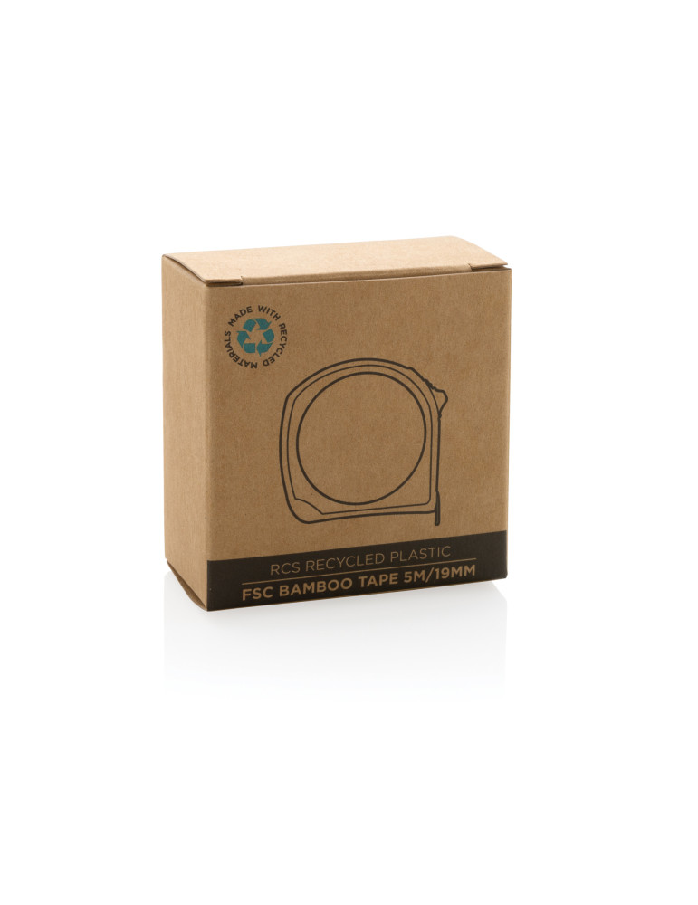 Mètre 5 m bambou et ABS recyclé RCS personnalisable