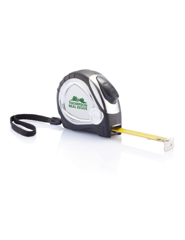 Mètre ruban automatique finition chromée personnalisable 2