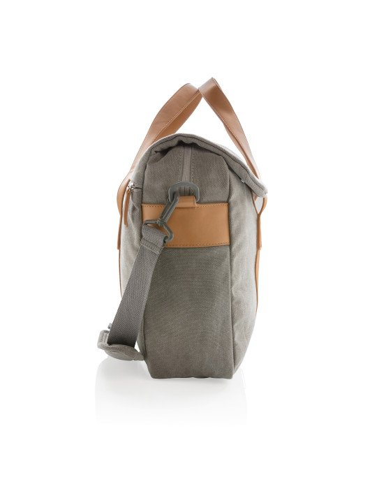 Sacoche toile ordinateur 15 pouces à poche RFID personnalisable