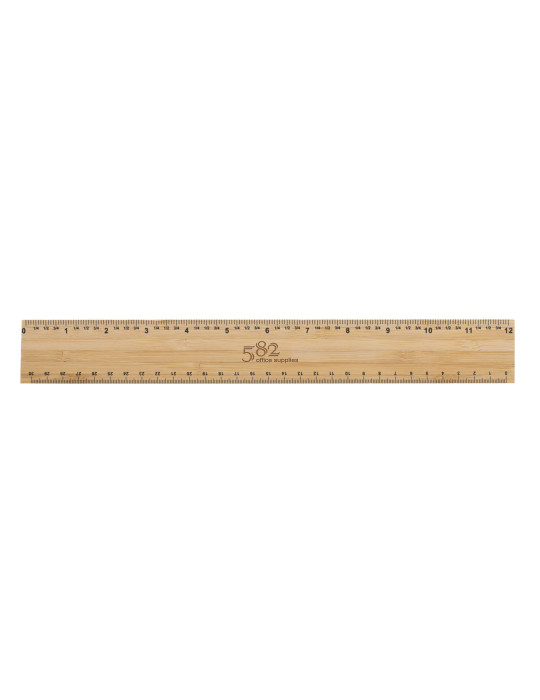 Règle 30cm épaisse et double face en bambou Timberson personnalisable