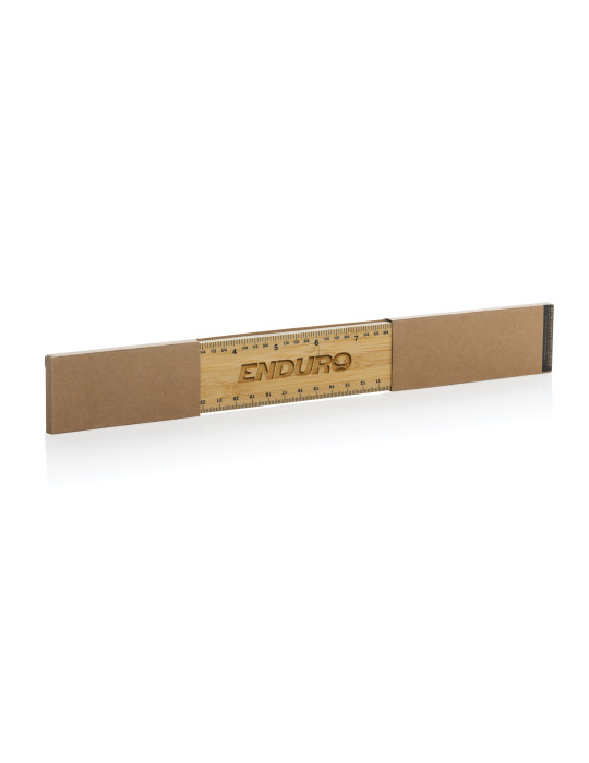 Règle 30cm épaisse et double face en bambou Timberson personnalisable