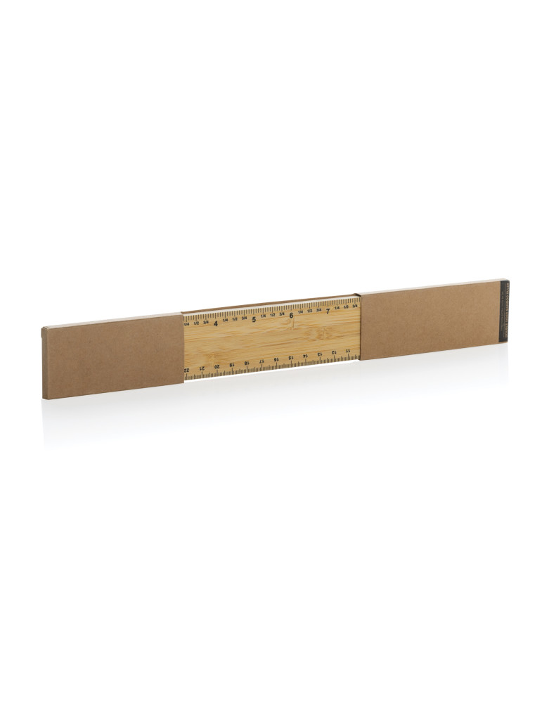 Règle 30cm épaisse et double face en bambou Timberson personnalisable
