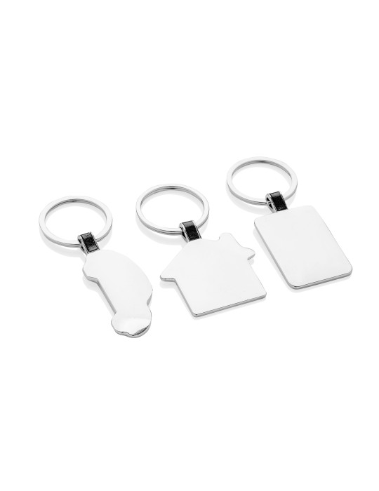 Porte-clés maison en alliage de zinc recyclé RCS personnalisable