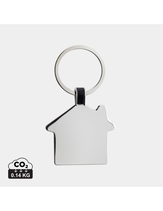 Porte-clés maison en alliage de zinc recyclé RCS personnalisable