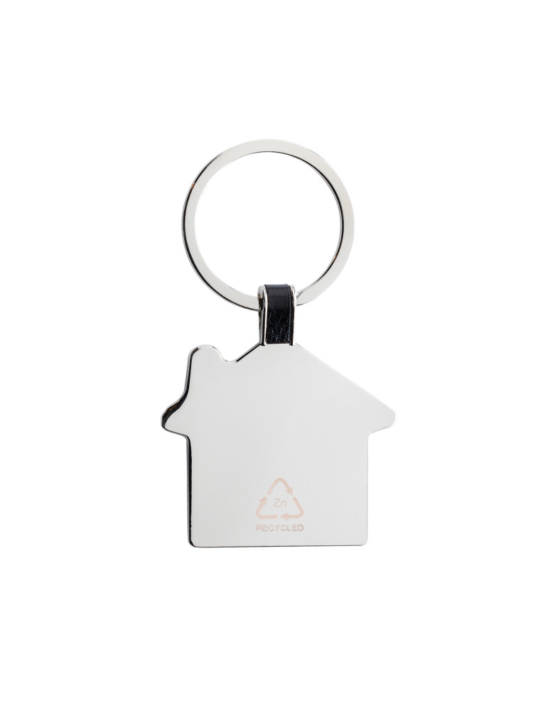 Porte-clés maison en alliage de zinc recyclé RCS personnalisable