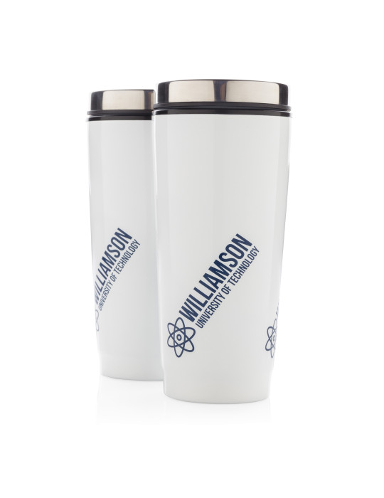 Mug 350 ml à bouton poussoir antifuite personnalisable