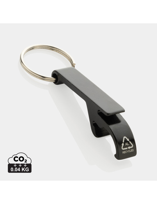 Porte-clés décapsuleur en aluminium recyclé RCS personnalisable