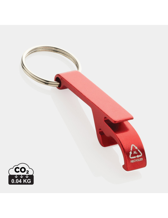 Porte-clés décapsuleur en aluminium recyclé RCS personnalisable