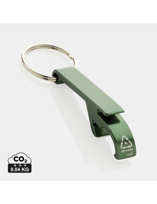 Porte-clés décapsuleur en aluminium recyclé RCS personnalisable