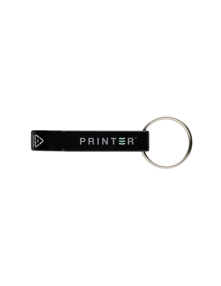 Porte-clés décapsuleur en aluminium recyclé RCS personnalisable